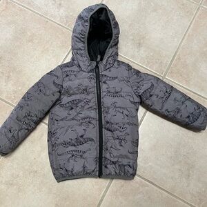 Carter's Gray Dinosaur Puffer Jacket